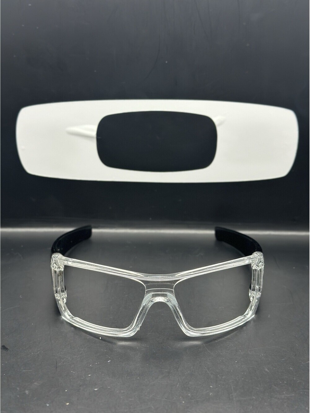 Oakley Batwolf Polished Clear/Black Gold Text Frame